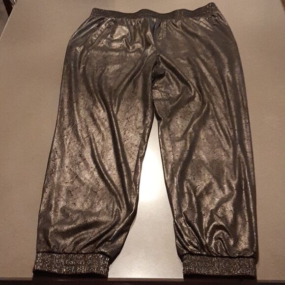 Versona Black Snakeskin Joggers - Picture 1 of 11